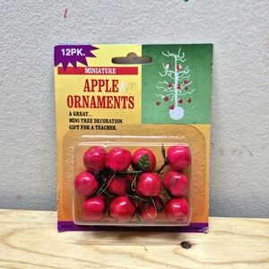 Miniature Apple Ornaments - Red